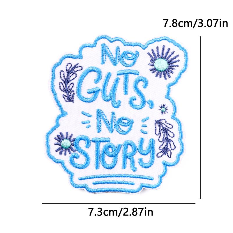 Phrase/Letter Applique Iron On Patches For Clothing Thermoadhesiv Patches On Clothes DIY Sewing Heartening Text Embroidery Patch