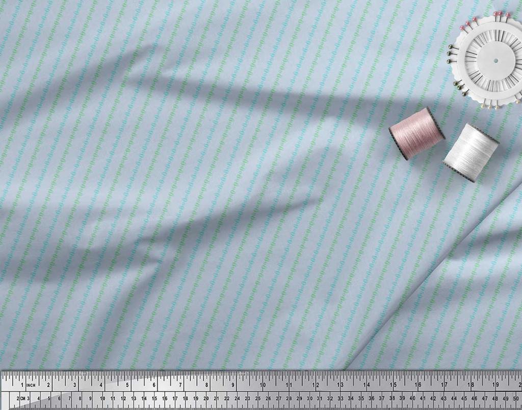 Soimoi Japan Crepe Satin Fabric Triangle Shirting Printed Craft Fabric by the Metre 42 Inch