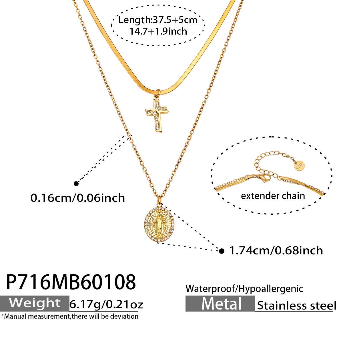 Bohemian Zircon Double Layer Stackable Necklace - Light Luxury Versatile Chain Accessory