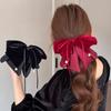 Large Bow-shaped Hairpin, A High-end Accessory with A Sweet and Elegant Design, Featuring A Shark-shaped Clip Headpiece.