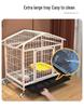 Medium & Large Dog Indoor Kennel with Full Square Tube Design and Built-in Toilet