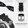 For Samsung Galaxy Watch Ultra 47mm Silicone Watch Band Adjustable Strap with Black Buckle