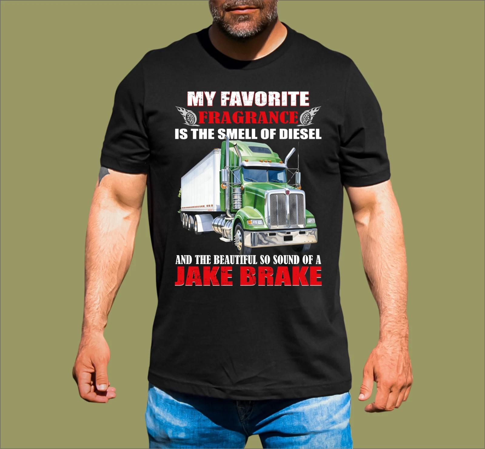 TRUCK DIESEL SMELL AND JAKE BRAKE T-SHIRT L