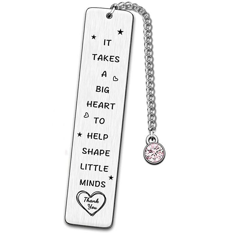 Edelstahl Metallblatt Anhänger Lesezeichen Student Lehrer Geschenk Lesen Zuhause Lesezeichen Lernen Zubehör Lehrertagsgeschenk