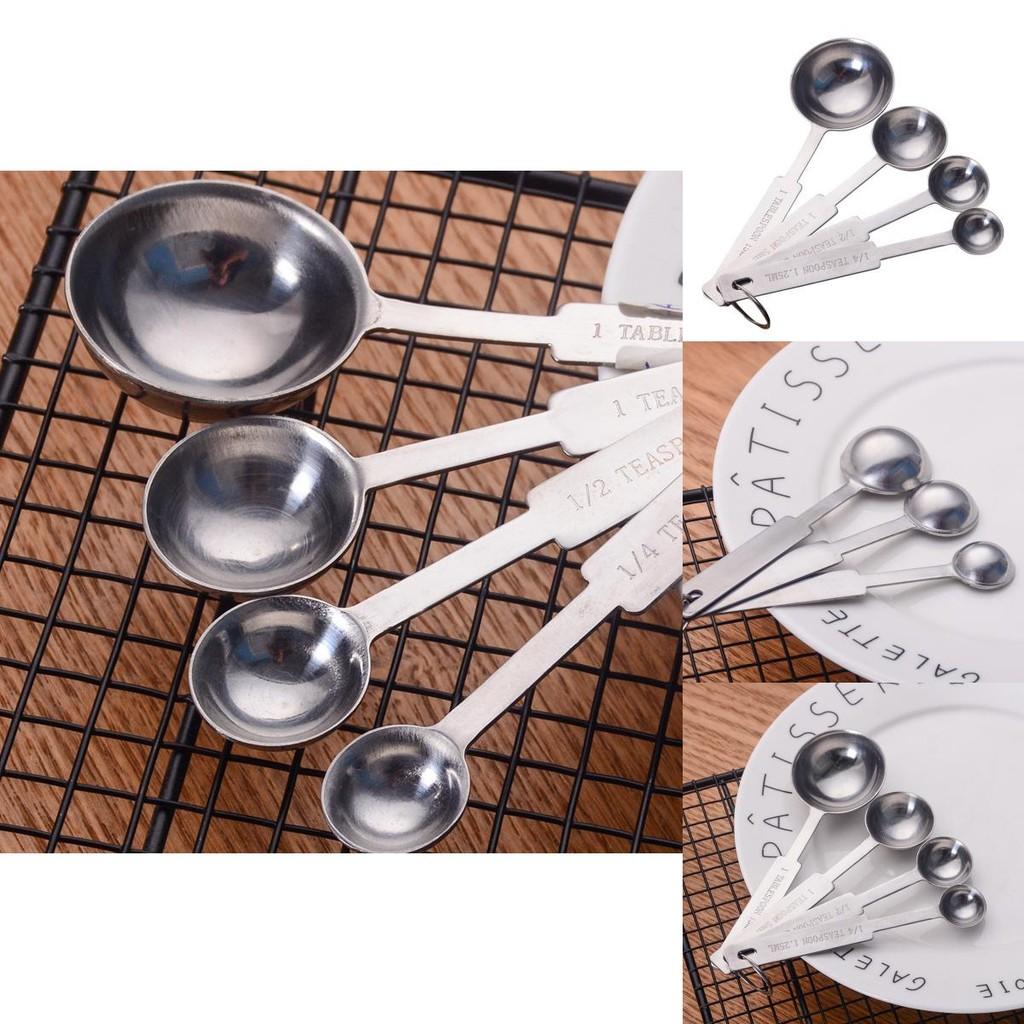 Durable Stainless Steel Measuring Spoons Set Of Four Perfect For Every Kitchen Task