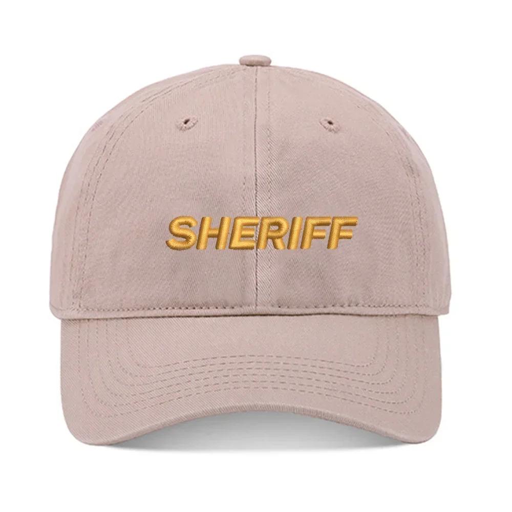 Casquette de Baseball Lyprerazy Shérif Militaire Unisexe Broderie Casquette de Baseball Coton Lavé Brodé Casquette Réglable