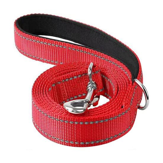 Büyük Orta Köpekler İçin Ağır Hizmet Köpek Tasması Yansıtıcı Naylon Evcil Hayvan Tasması Yumuşak Pedli Saplı Yürüyüş Eğitim İçin