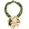 Statement Leopard Necklace Flower Pendant for Woman Girl Wedding Party Jewelry