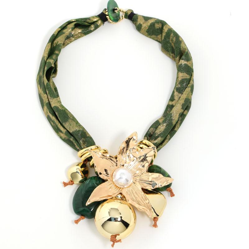 Statement Leopard Necklace Flower Pendant for Woman Girl Wedding Party Jewelry