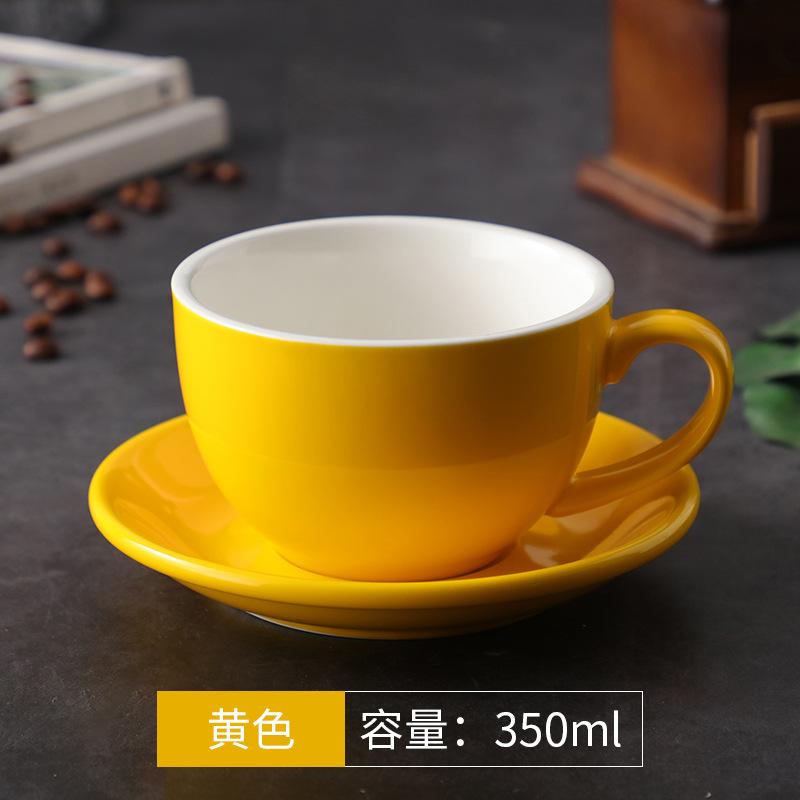350ML Ceramic Large Capacity Coffee Cup Colorful Coffee Cup and Saucer Exquisite Afternoon Tea Dessert Tea Cup Couple s Mug Gift 350ml