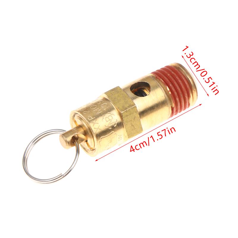 Soupape de sécurité de surpression pour compresseur d'air mâle 1/4'' NPT Raccord d'entrée fileté Soupape de pression 125Psi-270Psi Soupape de sécurité