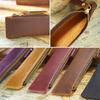 AIGUONIU Genuine Vintage Crazy Horse Leather Zipper Pen Pouch Retro Style Creative School Stationery Pencil Bag