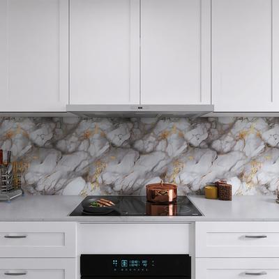 55cm Marble Self-adhesive Kitchen Wallpaper Waterproof and Mildew Proof PVC Wall Sticker Decorative Film Home Decoration