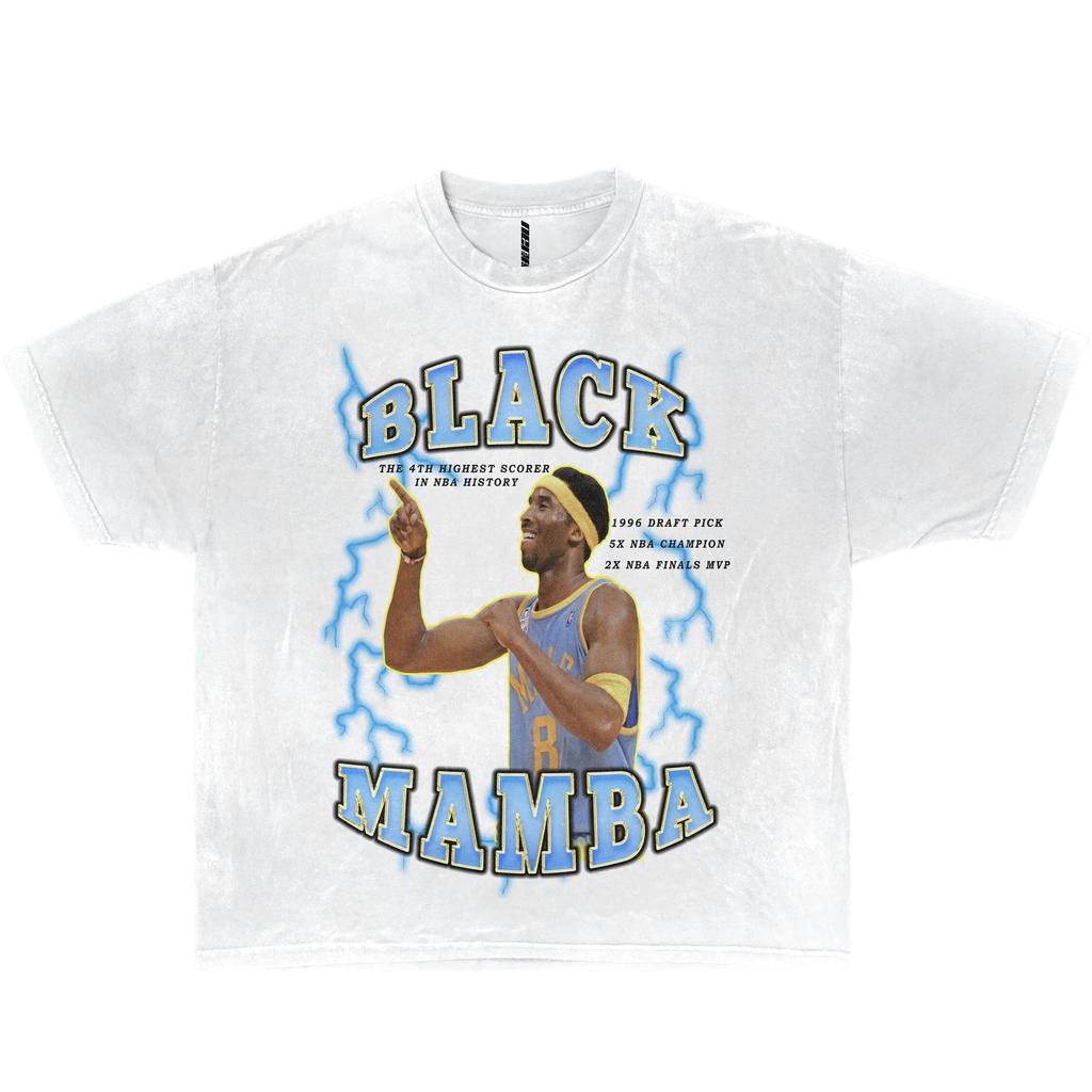 Kobe Bryant Black Mamba Championship Boxy Vintage Basketball Shirt Streetwear