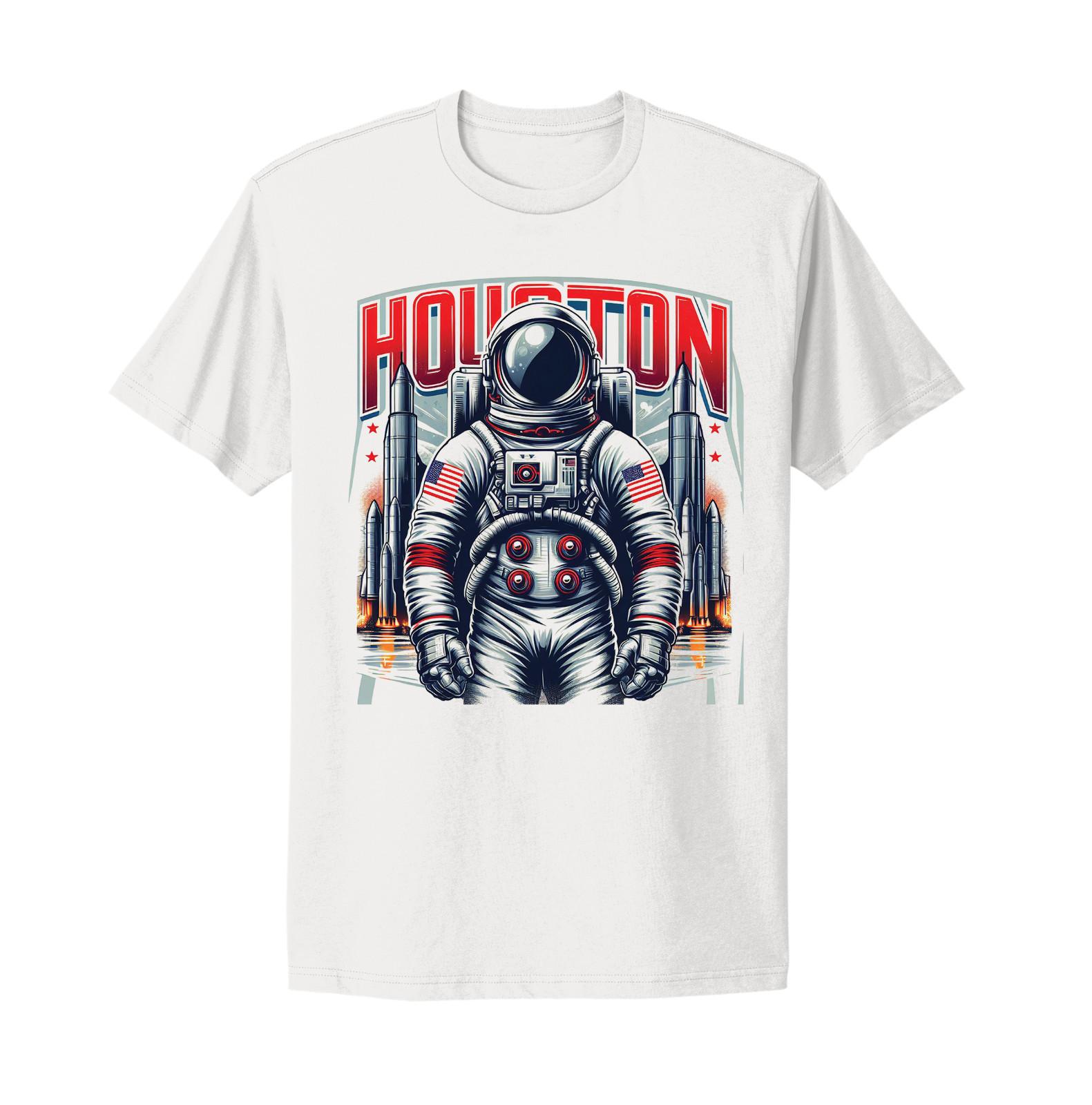 Houston Astronaut Space City Rockets Texans Astros Unisex T-shirt M