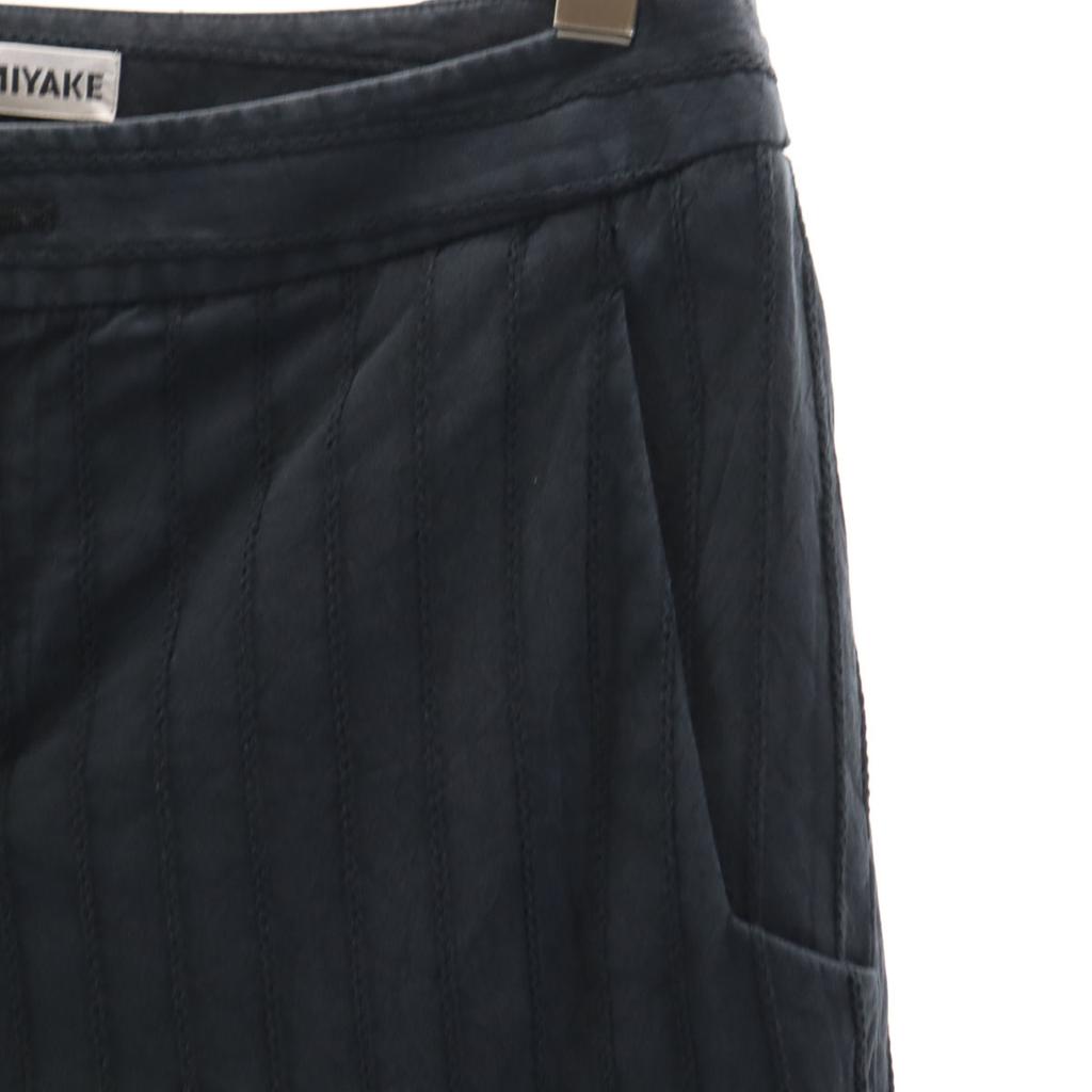 ISSEY MIYAKE made in Japan Striped Pattern Long pants 3 Black series Women Used