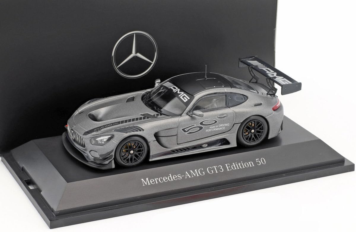 

MINICHAMPS Mercedes-Benz 1/43 Scale Model Car AMG GT3 Edition 50 (C190) Gray Metallic серый