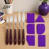Professional Art Mixing Knives 5Pcs Palette Knife with 6 Paint Scraper, Stainless Steel Spatula Artistic Texture Creation Tools Knife, Oil Metal