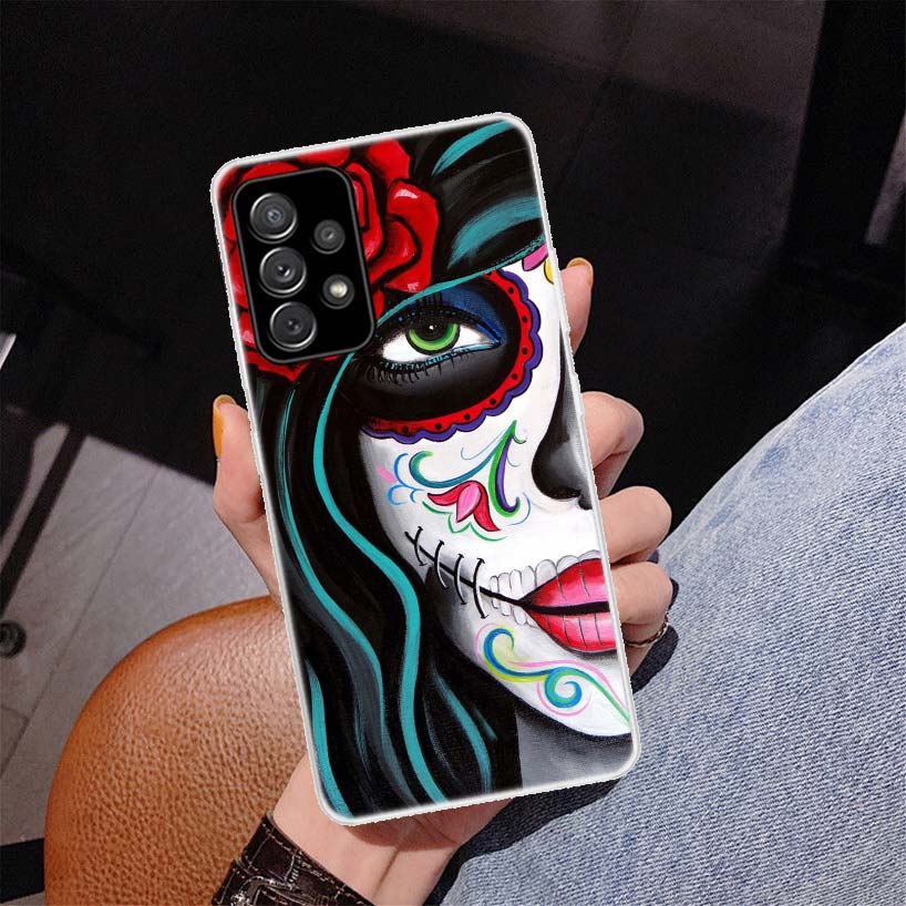 

Чехол для телефона Catrina Beautiful Rose Girl с черепом для Samsung Galaxy A51 A71 A50 A70 A40 A30 A20E A10 A41 A31 A21S A11 A01 A6 A Samsung A9 2018