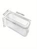 One Piece Stripe Transparent Flip Cover Storage Box High Visibility Convenient Accessable Stackable Storage for Organization