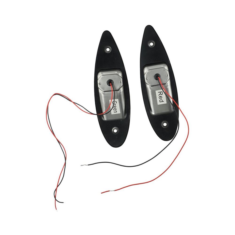2x Red+Green Marine Boat Navigation LED Side Tear Drop Lights Vertical Mount 12V