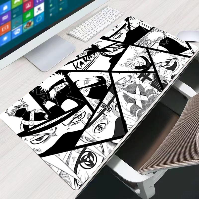 Anime Gaming Speed Mouse Pad Naruto Kakashi Hatake Gamer Cabinet Mouse Mat Keyboard Lock Edge Mousepad Computer Desk Mat
