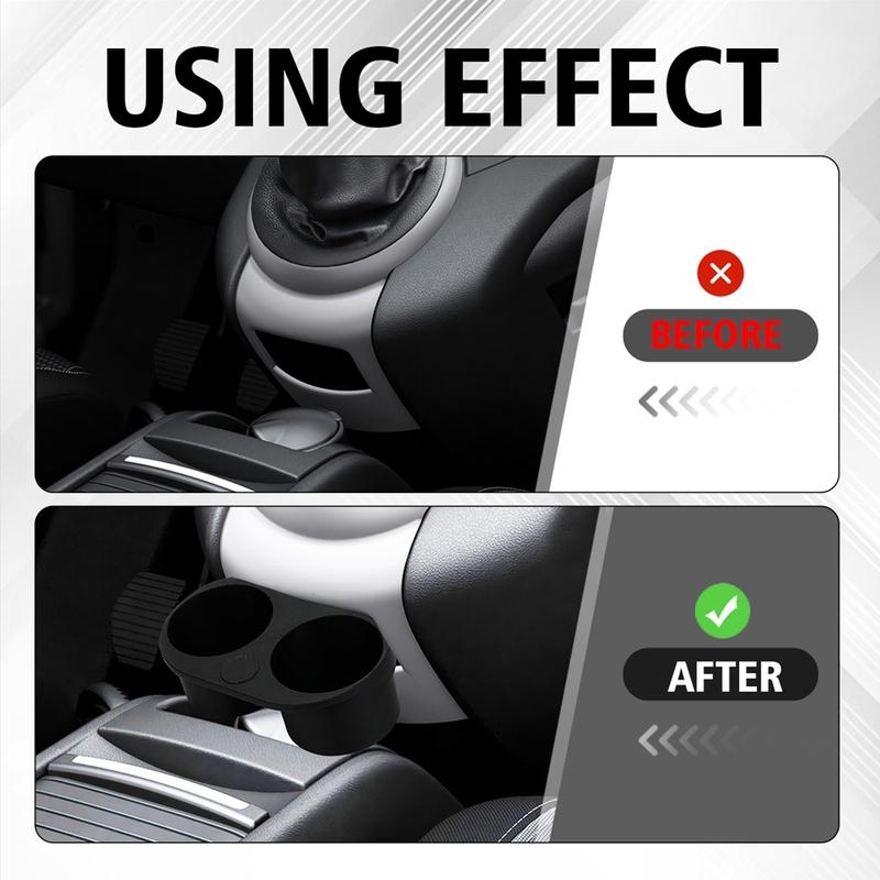 Double Cup Coffee Beverage Cup Holder For 2008-2018 Peugeot Double Cup Holder