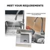 2 Pcs Kitchen Sink Splash Guard Metal Splashback Rustproof Side Splash Guard Home Pool Sink Guard Easy To Install
