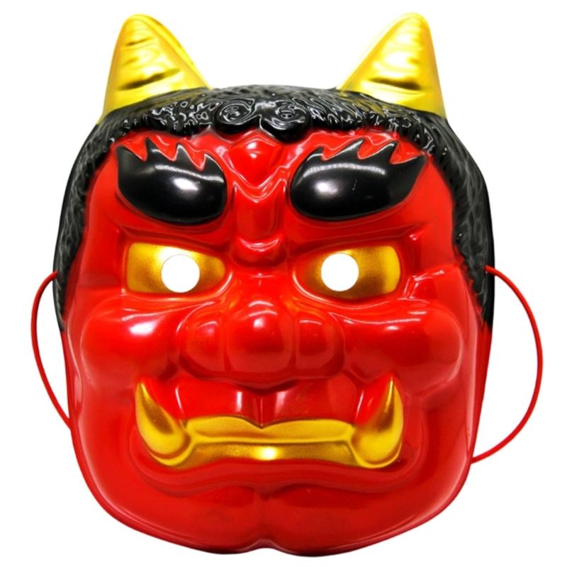 Japanische Oni Dekorationsmaske Premium PVC Leicht Bequem Kostümmaske Für Rollenspiel Partys Festivals