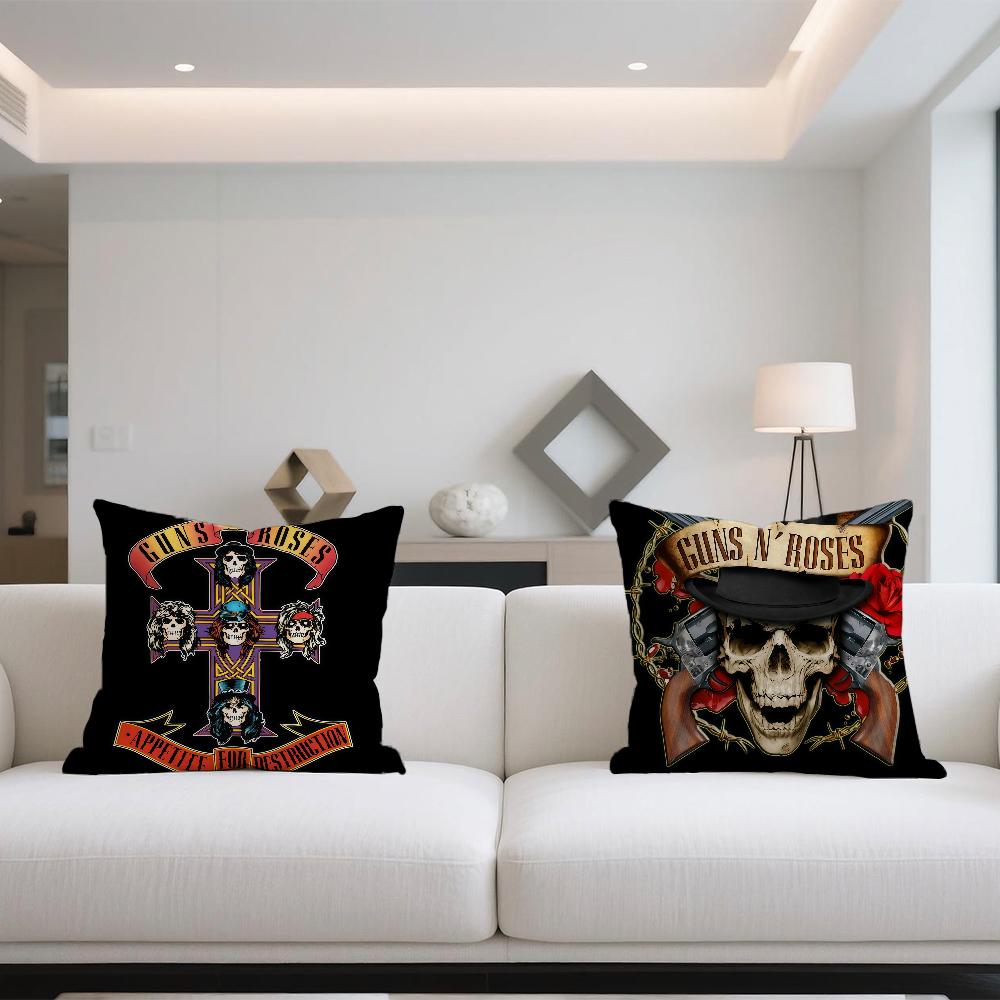 G-Guns N R-Roses-ES Poszewka na poduszkę z motywem zespołu Na Sofę Samochód Biuro Kawiarnia Miękka i Wygodna Dwustronny Druk Poszewka na Poduszkę