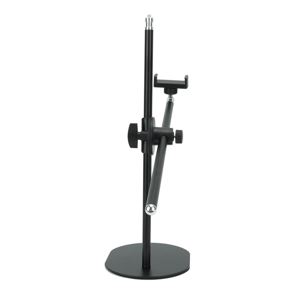 Overhead Phone Mount Multiangle Adjustable Telescopic Tabletop Video Recording Live Stream Phone Arm Clamp Holder Stand