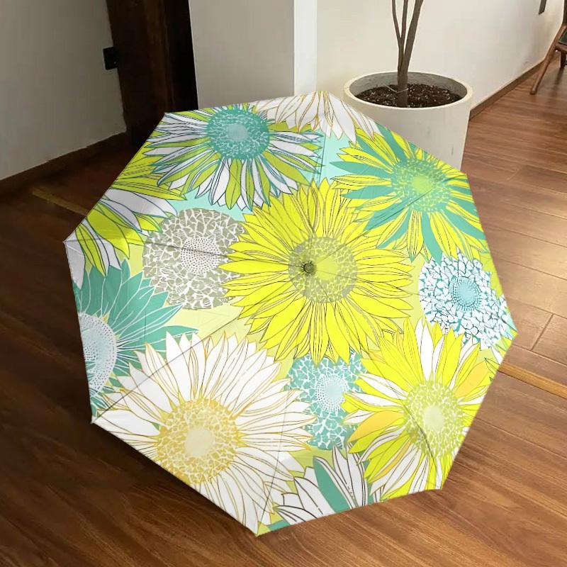 

1pc Floral Pattern Automatic Open/Close Umbrella, Formal Events - Ideal Gift for Family or Friends, Outdoor Accessory yy251211228