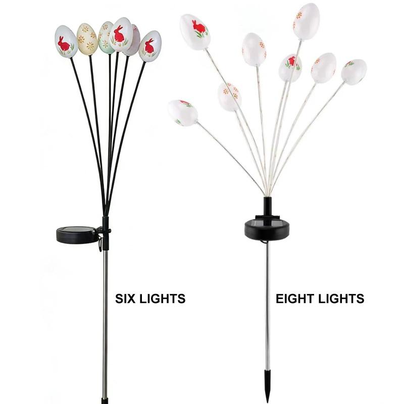 Solar Powered Decorations Outdoor Stake Lights Waterproof  Egg IP65 Lamp for Lawn Pathway Landscape Yard Patio Garden Decor