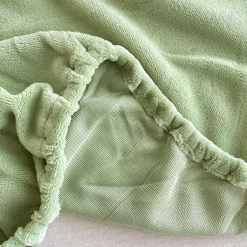 WOSTAR Winter warm milk velvet fitted sheet elastic mattress protector cover thermal thick bed linens 150x190 bedding king size