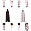 Stretchy Halloween Bloody Cloak Breathable Bloody Nurse Apron  Haunted House