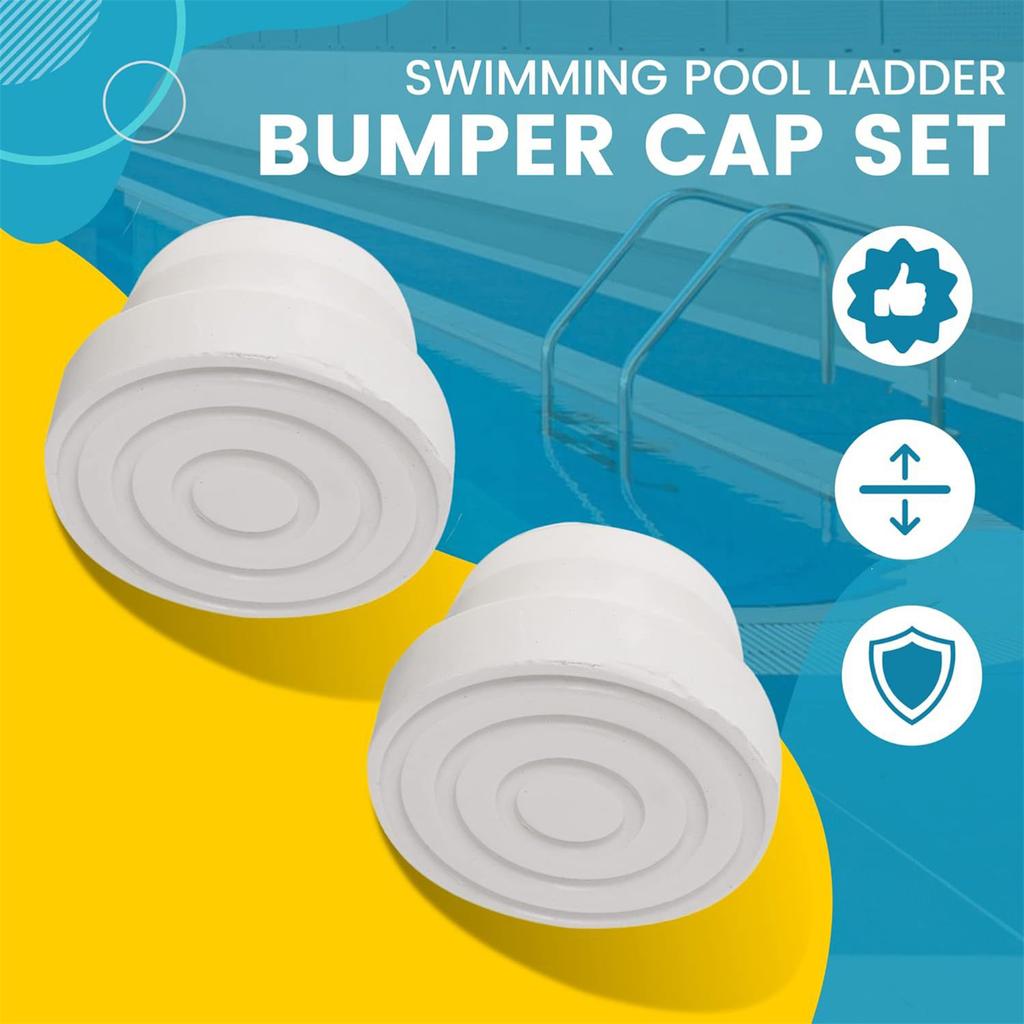 4 Pack Slip Resistant End Covers Rubber Buffer Replacement Accessories Swimming Pool Ladder Rubber Plugs for Pool Ladder