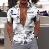 Camicia Comoda da Uomo Albero di Cocco Stampa 3D Hawaiana Spiaggia S-6XLl Manica Corta Top alla Moda Casual
