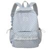 Jugendlicher Polka-Dot-Nylon-Schulrucksack Mit Atmungsaktiven Air-Cushion-Trägern Für Mittelschüler