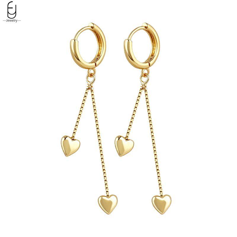 925 Silver Needle Luxury Long Chain Tassel Crystal Stud Earrings For Women Exquisite Pendant Gold Earrings Fine Jewelry