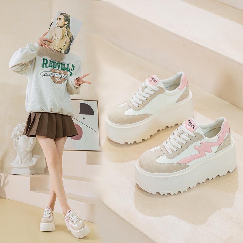 Casual shoes women's spring and summer 2025 platform women's shoes popular muffin shoes small color matching casual fashion versatile