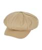 Bajal Herringbone Label Newsboy Cap Beige