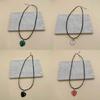 Natural Stone Necklace Wax Rope Necklace Pendant Jewelry Gift for Women Men