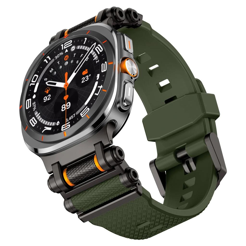 Gumový sportovní řemínek pro Samsung Galaxy Watch 7 Ultra 47mm Silikonový náramek pro Galaxy Watch Ultra 47mm Náhradní příslušenství