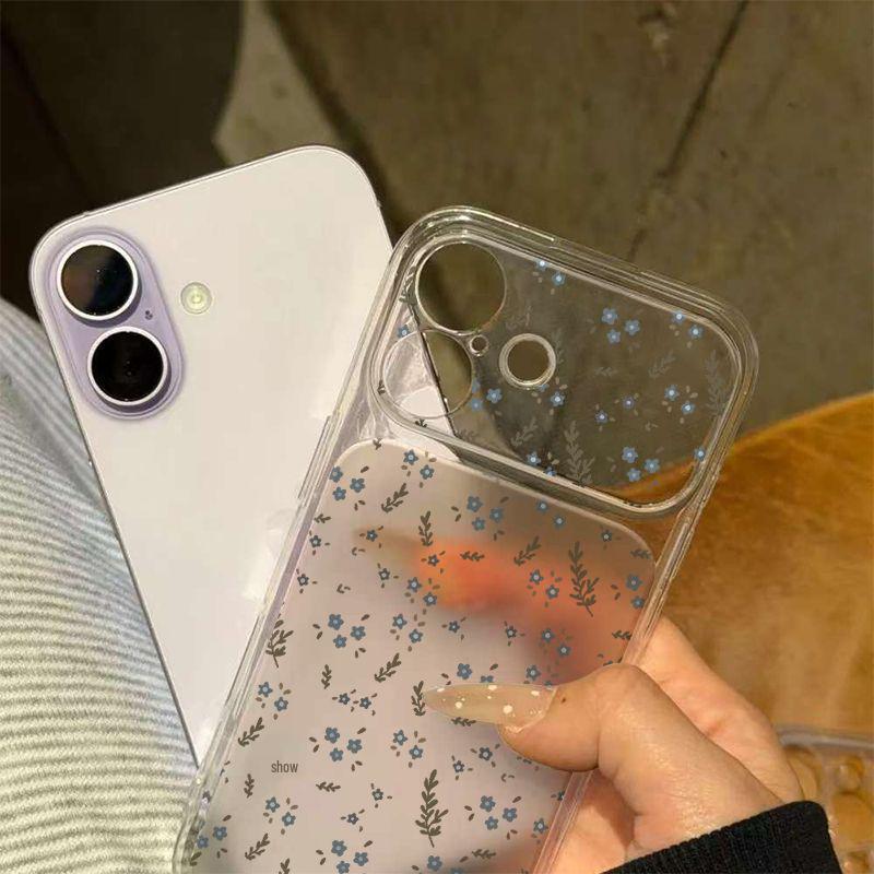 

Little Blue Floral Phone Case: Instantly Expand to 17 Windows, Fits Apple 17/16/15/14/13 Pro Max, Transparent and Trendy iPhone 12 Pro Max