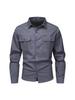 New Cotton Long Sleeve Workwear Shirt for Middle-Aged and Young Men - Outdoor Leisure
