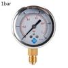 16 Styles Dual Scale Liquid Filled Pressure Gauge with Brass Internals 1/4" BSPT Bottom Mount Pressure Gauge Durable