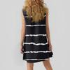 Women's Fashion Casual Sleeveless Round Neck Ruffle Vintage Printed Dresses
