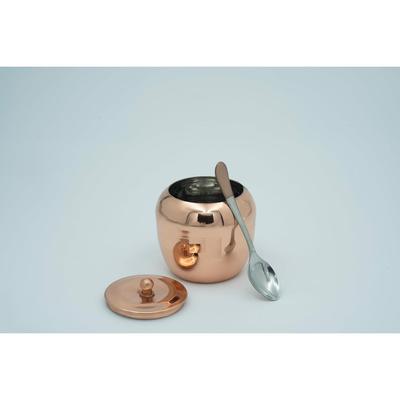 Stainless Steel Oil/ghee Jar/ghee pot/Ghee Container/oil Pot with Spoon Copper Coated 250ml