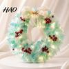 Festive Party Supplies DIY Lighted Christmas Figurine Kit, Santa Snowman Reindeer Wreath Tree Kit Decor, Handmade Xmas Decor with LED Light,