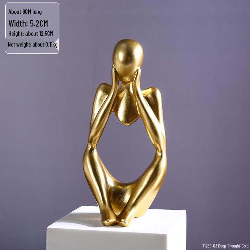 Ornamente abstracte din rășină cu personaje pentru decorul camerei de zi și al biroului